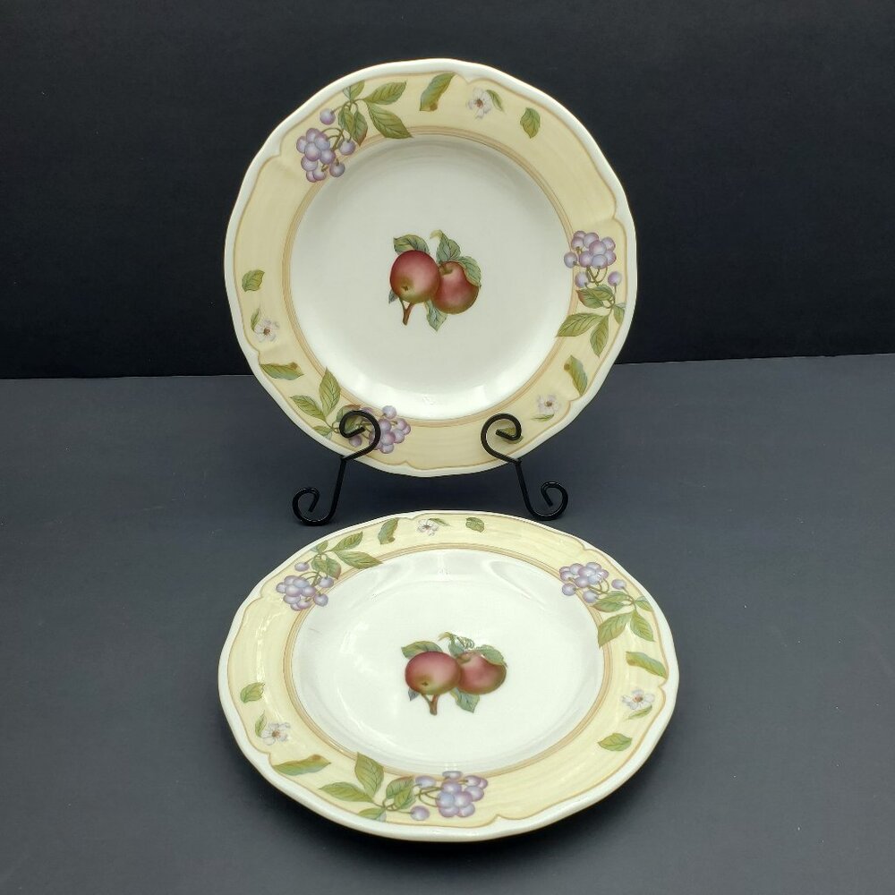 Noritake Homecraft Fruit Canyon 8.5" Salad Plates Fruit Motif Dessert Plates